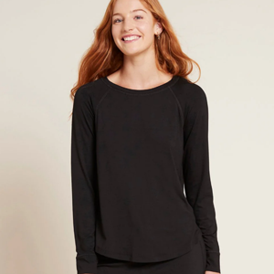 BOODY Goodnight Raglan Sleep Top Black