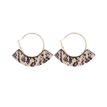 ANTLER Earrings Hide Snake Print Hoop