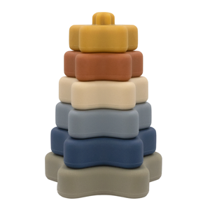 PLAYGROUND Silicone Star Stacking Tower Multi
