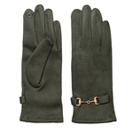 ANTLER Gloves Suedette Gold Link Moss