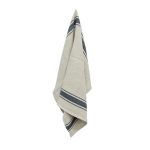 FRENCH COUNTRY Classic Stripe Teatowel Natural & Navy