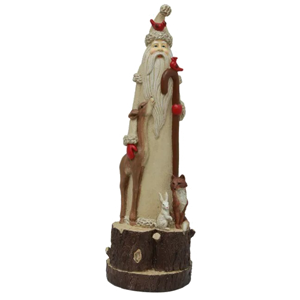FRENCH COUNTRY Tall Santa with Forest Animals