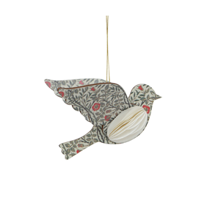 FRENCH COUNTRY Vintage Patterned Hanging Bird Cream