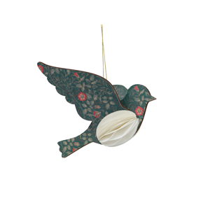 FRENCH COUNTRY Vintage Patterned Hanging Bird Green
