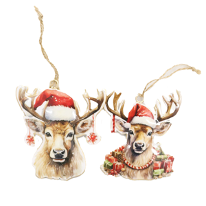 LE FORGE Reindeer Head Vintage Hanging Natural