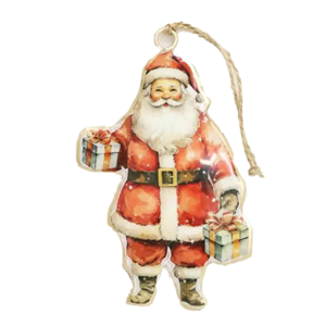 LE FORGE Santa Vintage Hanging Red