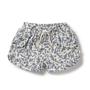 WILSON & FRENCHY Blue Coral Organic Crinkle Shorts