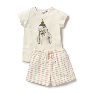 WILSON & FRENCHY Dugong Organic Christmas Pyjamas