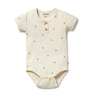 WILSON & FRENCHY Bee Mine Henley Bodysuit