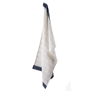 FRENCH COUNTRY Waffle Cotton Linen Marine Blue Teatowel