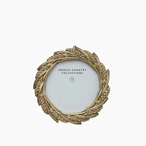 FRENCH COUNTRY Wheat Round Frame Champagne