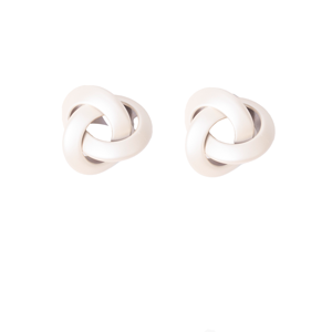 STELLA & GEMMA Earrings Woven Triangle Snow White