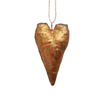 FRENCH COUNTRY Canvas Heart Gold Hanging Decoration