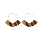 ANTLER Earrings Hide Brown Zebra Hoop