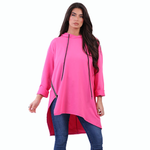 BEAU Zip Hoodie Fuschia