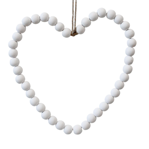 LA VIDA Beaded Heart White