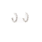 STELLA & GEMMA Earrings Cuff Silver Hoop Spiral
