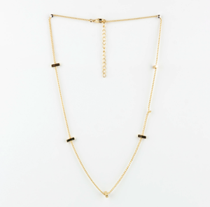 STELLA & GEMMA Necklace Fine Chain with small Gold Bars