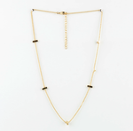 STELLA & GEMMA Necklace Fine Chain with small Gold Bars