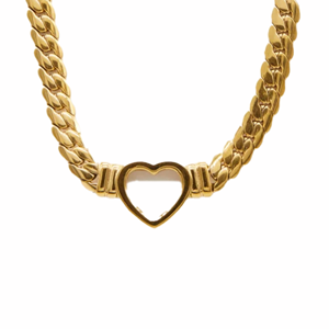 STELLA & GEMMA Necklace Flat Chain with Heart