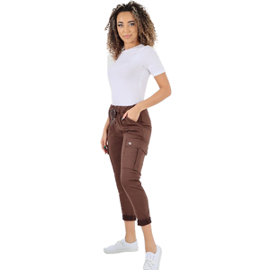 BEAU Italian Cargo Trousers Chocolate 14-18