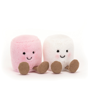 JELLYCAT Pink & White Marshmallows Set/2