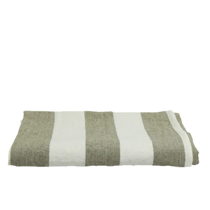 FRENCH COUNTRY Striped Tablecloth Olive Small
