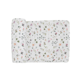 LITTLE UNICORN Single Cotton Muslin Swaddle Garden Bees