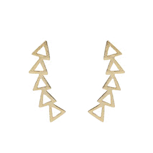 ANTLER Earrings Tri Multi Gold