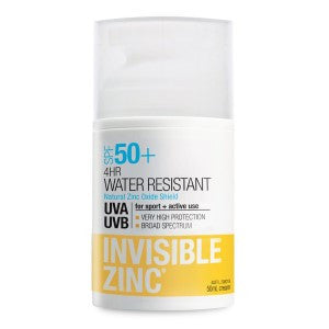 INVISIBLE ZINC 4hr Water Resistant SPF50+ 50ml