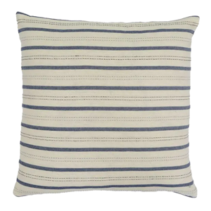 FRENCH COUNTRY Stripe Blue Woven Cushion 50x50