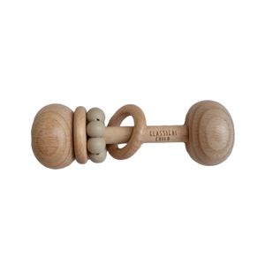 CLASSICAL CHILD Beech Rattle Linen