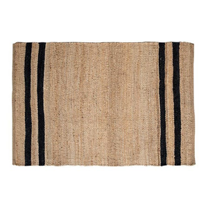 CC INTERIORS Doormat Natural Sisal With Black Stripes