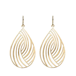 ANTLER Earrings Gold Textured Drop