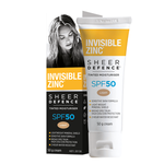 INVISIBLE ZINC Sheer Defence Tinted Moisturiser SPF50 Light 50g