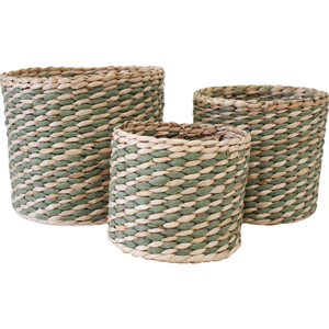 LA VIDA Basket Planter Sage