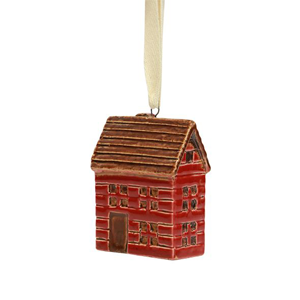 FRENCH COUNTRY Petite Chalet House Brown Red Hanging