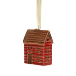 FRENCH COUNTRY Petite Chalet House Brown Red Hanging