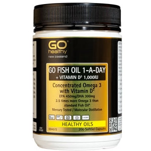 GO HEALTHY Fish Oil +VitD 1000IU 1-a-Day Caps 90