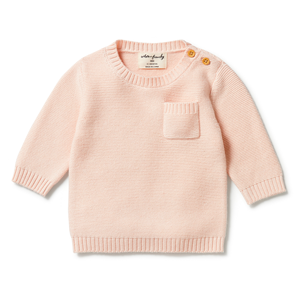 WILSON & FRENCHY Blush Knitted Pocket Jumper