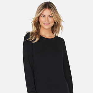 BOODY Top Long Sleeve Round Neck Black