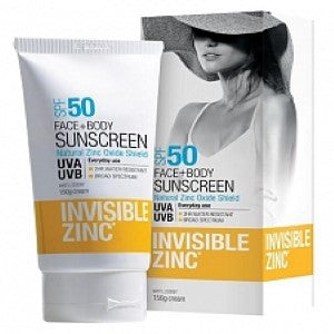 INVISIBLE ZINC Face & Body 2hr Water Resistant SPF50 150g